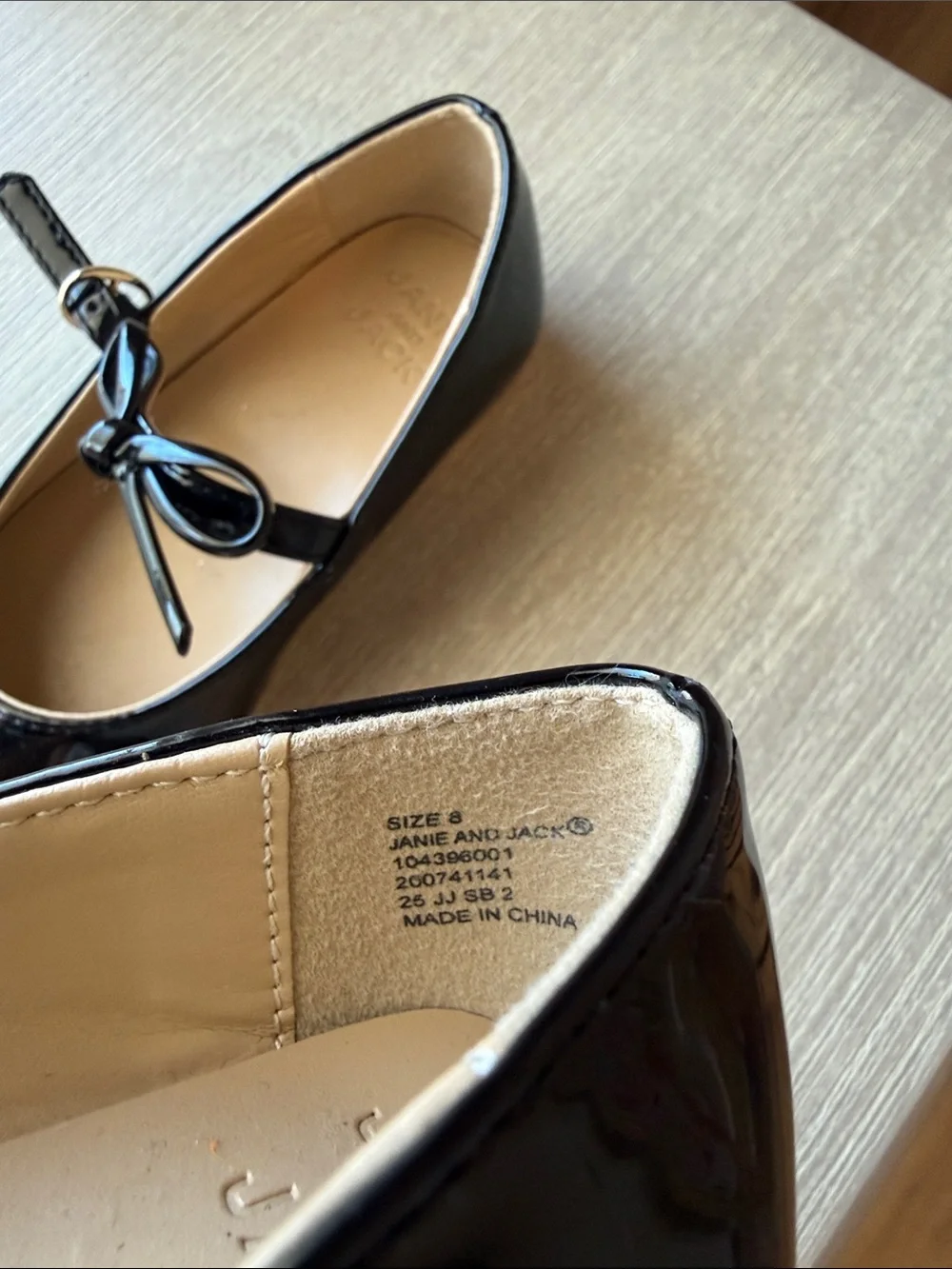 Janie and Jack Patent Bow Ballet Flat with straps